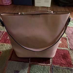 Super soft faux leather pink tote